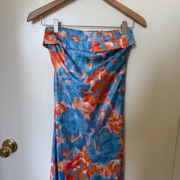 Hello Molly Highway To Heaven Blue Floral Printed Maxi Dress S - Picture 3 of 7